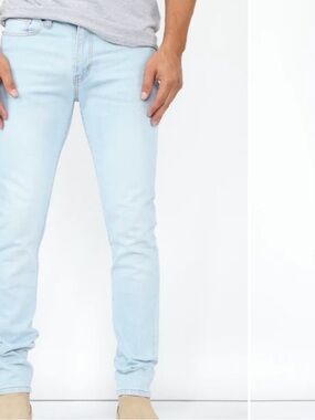 Fashion Nova Men's Skinny Jeans in Light Blue Wash